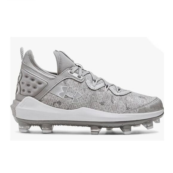 Under Armour Harper 8 Elite TPU Baseball Cleats Silver/Grey-White main image 6